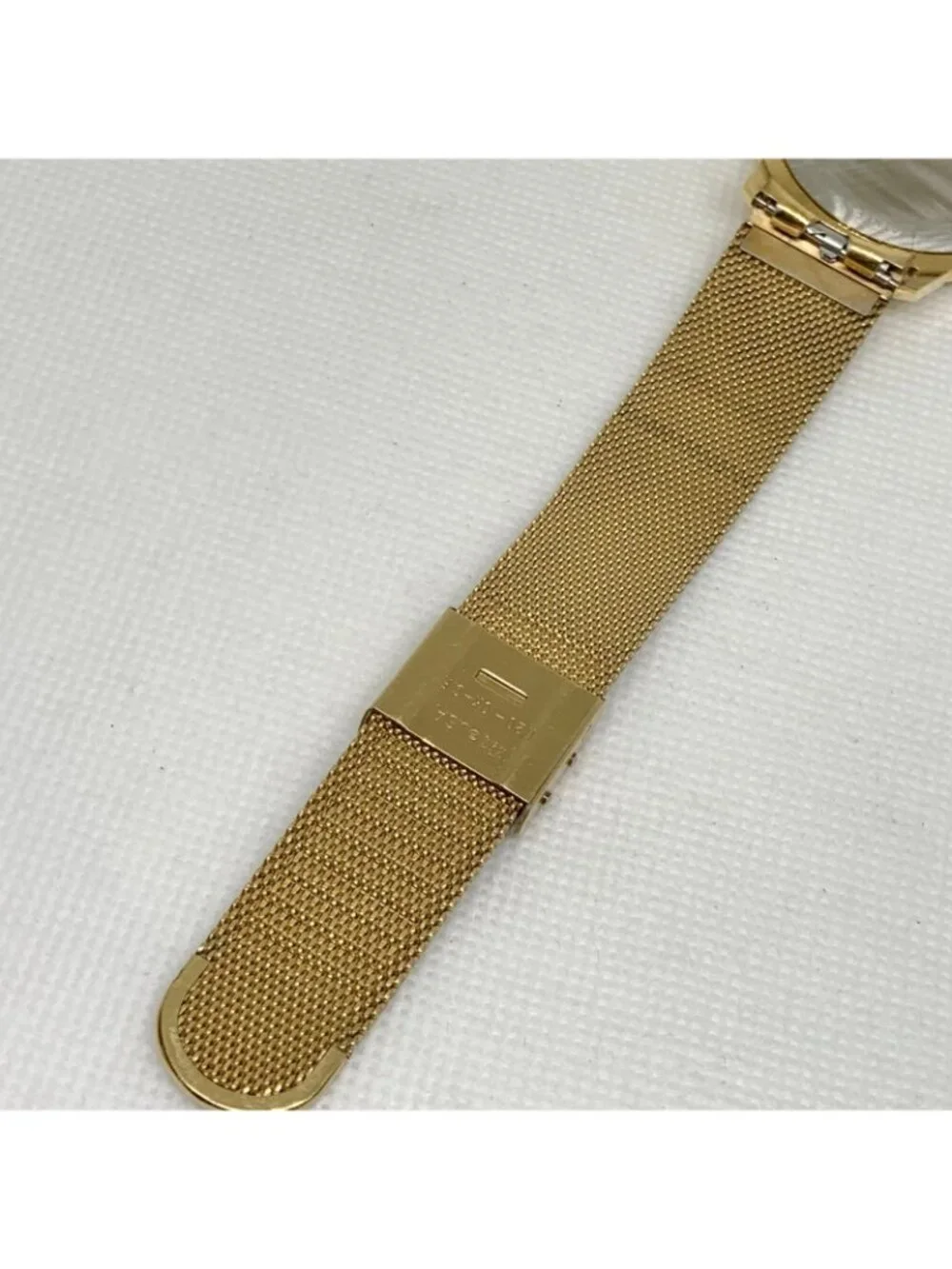 Vintage Jostens Swiss made men’s quartz watch standard 35mm gold tone running